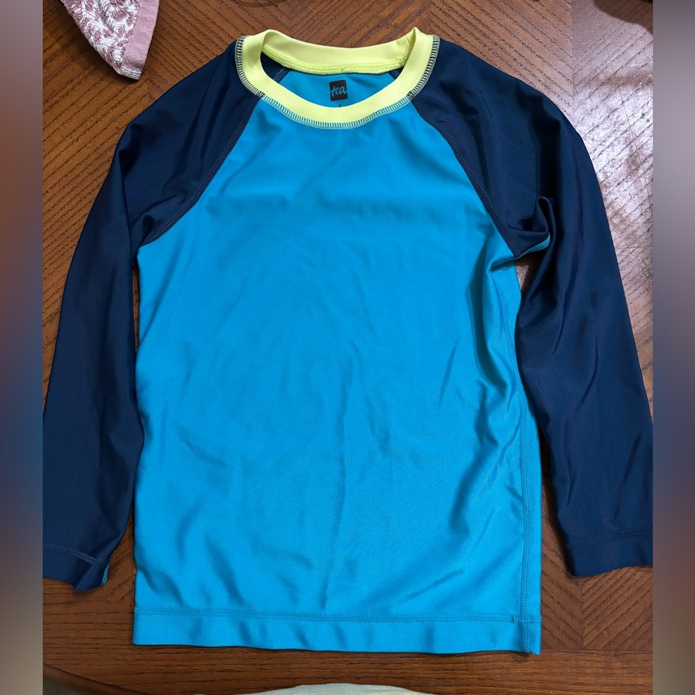 TEA Collection Blue and Navy Long Sleeve rash guard